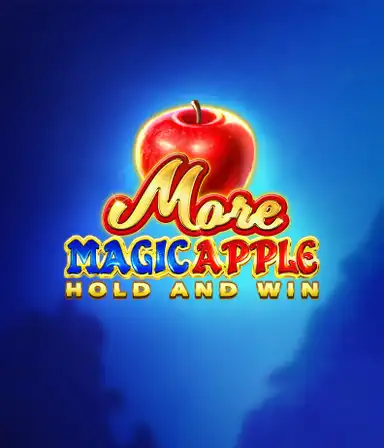 Скриншот игрового автомата More Magic Apple от 3 Oaks Gaming, демонстрирующего волшебный лес с персонажами из сказки, включая замки, магические яблоки и любимых сказочных героев. В центре виден название слота More Magic Apple, сопровождаемый яркими и привлекательными графическими элементами, формирующими атмосферу чудес и волшебства.