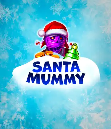 Откройте для себя уникальный слот "Santa Mummy" от Belatra, где Санта-мумия привносит праздничное настроение. На изображении представлена мумия, одетая в костюм Санты, окруженная синими морозными узорами. Она приносит новогоднее веселье и радость. Название игры "Santa Mummy" выделено крупными белыми буквами на снежном фоне.